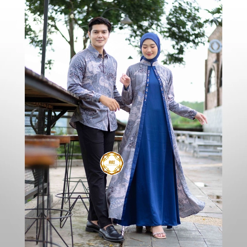 Product image Rambe Batik Indonesia - Batik Alisia Couple Gamis Alisia Berbahan Dobi Kain Maxmara Import Kualitas Premium KEMEJA SAJA SIZE M ALISIA A