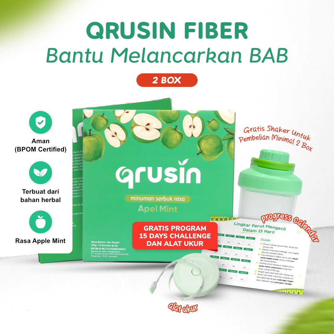 product image Qrusin - Qrusin Fiber Minuman Serat Pelangsing Penurun BB Pelancar BAB