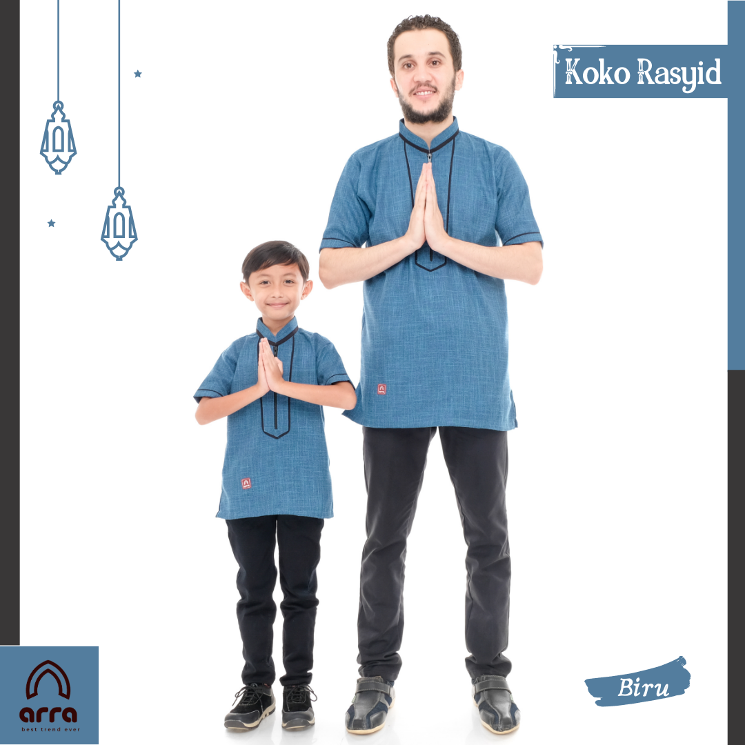 product image Arra - [BUNDLING] Baju Koko Rasyid Dewasa + Baju Koko Rasyid Anak