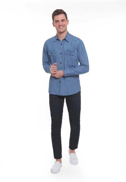 2nd RED - 2nd RED Kemeja Denim Retro Slim Fit LS 181936