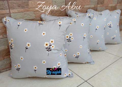 By.Najah.Aef - Sarung Bantal Sofa(Sarung saja) Paket V : 4 sarung bantal Zoya Abu