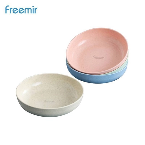 freemir Wheat straw round plate 4PCS WSPF-8001