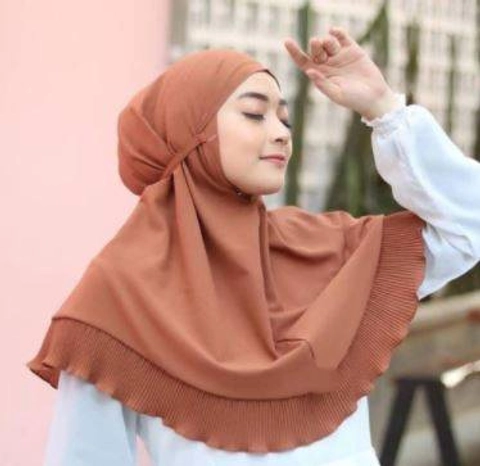 Halika - Bergo Tali Plisket Bawah