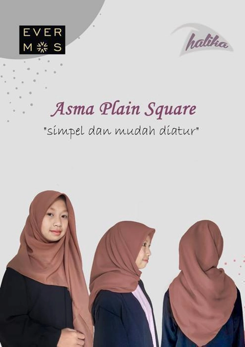 Halika - Kerudung Segi Empat Asma Plain Square