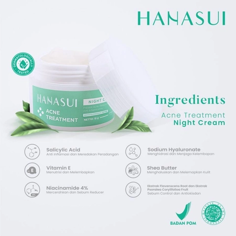Hanasui acne treatment night cream