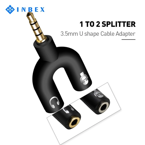 INBEX Two-in-one headset microphone converter 3.5mm
