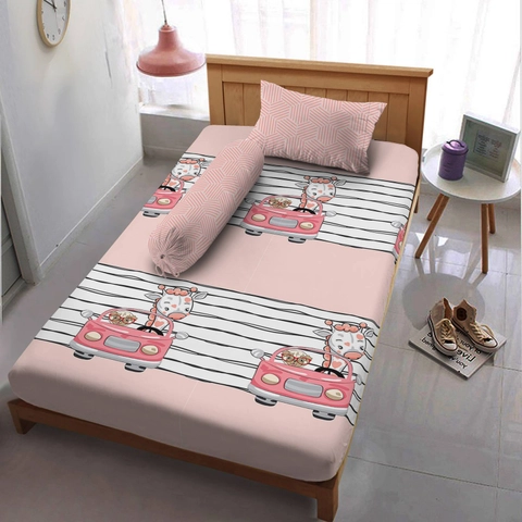 Kintakun - Sprei Extra Single 120 Zirafa Kintakun Dluxe Microfiber (3in1) 20 cm