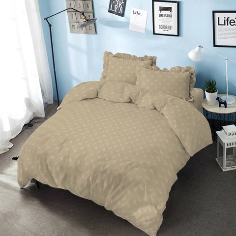 Kintakun - Bed Cover Set King 180 Embos Khaki Kintakun Dluxe Microfiber (7in1) 39 cm