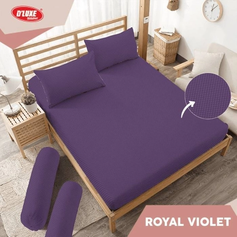 Kintakun - Sprei King 180 Embos Royal Violet Kintakun Dluxe Microfiber (5in1) 20 cm