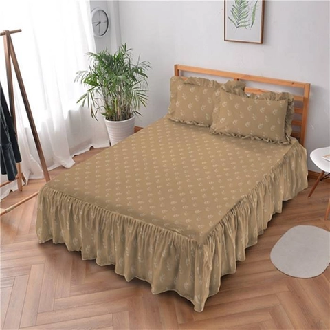 Kintakun - Sprei Rumbai King 180 Embos Twill Brown Kintakun Dluxe Microfiber (5in1) 20 cm