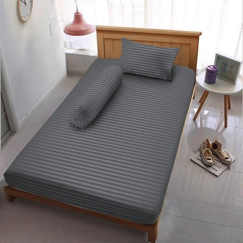 Kintakun - Sprei Extra Single 120 Embos Cool Gray Dluxe Microfiber (3in1) 20 cm
