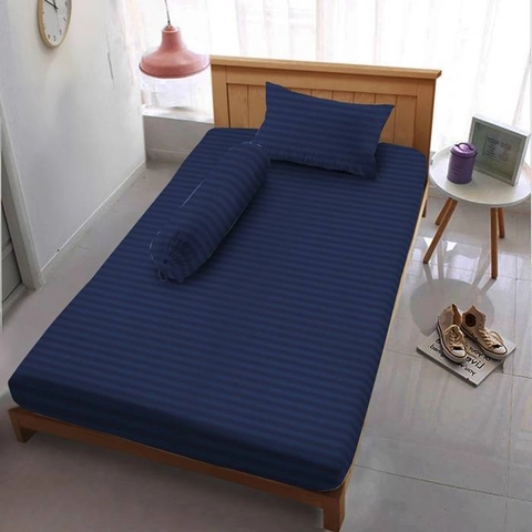 Kintakun - Sprei Extra Single 120 Embos Deep Blue Dluxe Microfiber (3in1) 20 cm