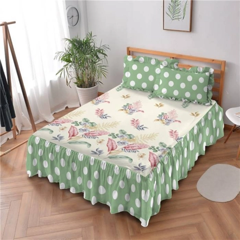 Kintakun - Sprei Rumbai 180 Ezlyn Kintakun Dluxe Microfiber Krem (5in1) 39 cm