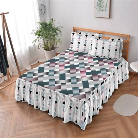 Kintakun - Sprei Rumbai King 180 Paul Kintakun Dluxe Microfiber Abu (5in1) 39 cm