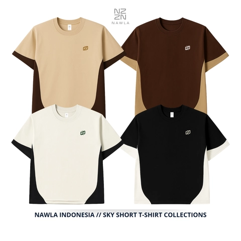 NAWLA - Kaos Twotone Tee Lengan Pendek