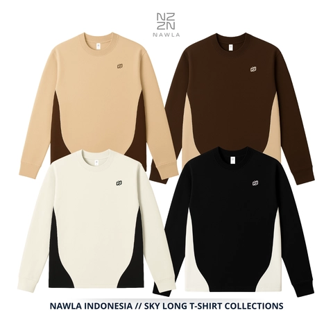 NAWLA - Kaos Twotone Tee Lengan Panjang