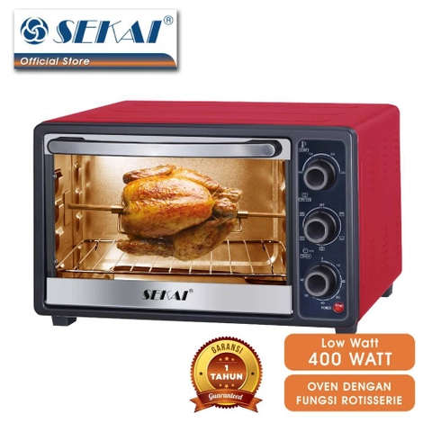 Sekai - Oven Listrik Low Watt KapasitasPemanggang Makanan Rotisserie OV 210 