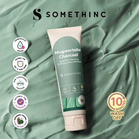 Somethinc - Mugwortella Charcoal Deep Pore Cleansing 10 Minutes Wash Off Mask