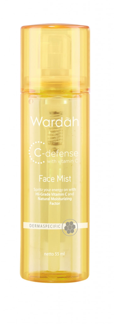 Wardah Jabar - C-Defense Face Mist 55 Ml - Spray Dengan HiGrade Vitamin C Yang Mencerahkan Dan Menyegarkan