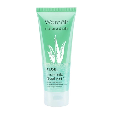 Wardah Jabar - Nature Daily Aloe Hydramild Facial Wash - Gel Pembersih Wajah