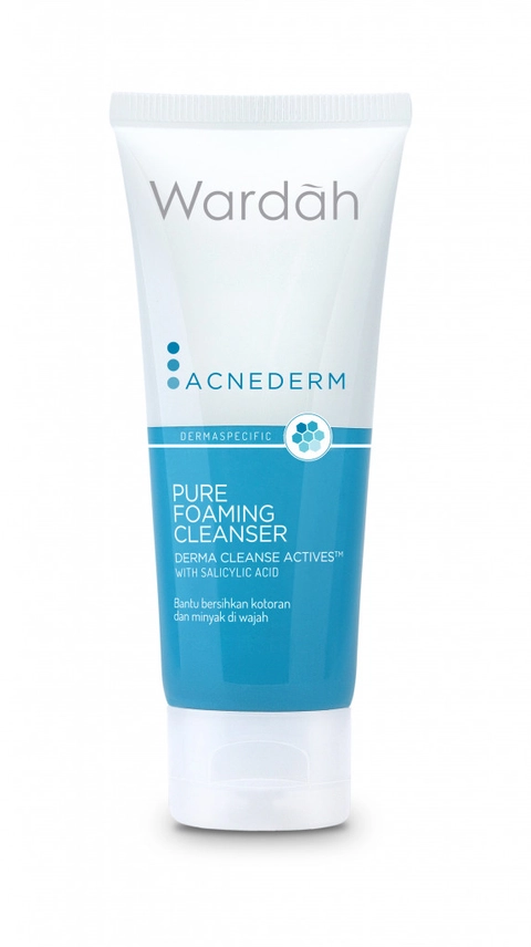 Wardah Jabar - Acnederm Pure Foaming Cleanser 60 Ml - Pembersih Wajah Berjerawat Dan Berminyak