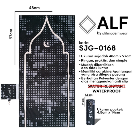 Alif Modern Wear - ALIF SAJADAH GENGGAM TRAVEL / SAKU / PORTABLE / WATERPROOF ( ALIF MODERN WEAR SJG-0168 )