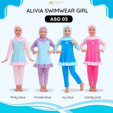 Alivia House - Alivia Swimwear Kids AS Girl 03 Baju Renang Anak perempuan Muslim - Baju Renang Anak Wanita Muslimah