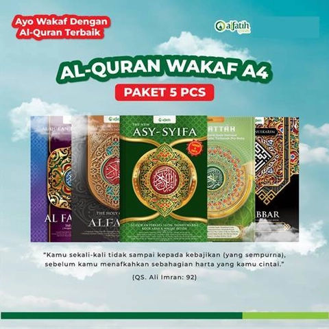 Al Fatih Quran - Al Quran Waqaf A4 Besar Paket 5 Pcs