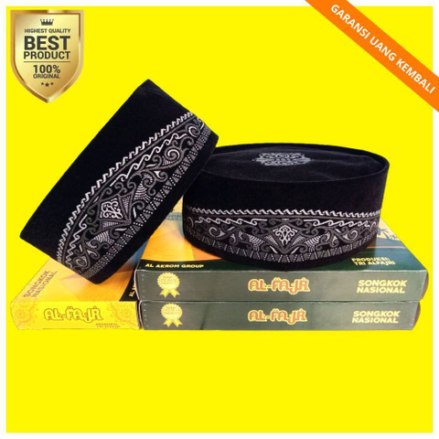 Al Akrom Group - Peci Hitam Motif Batik Hitam