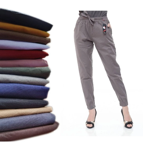 Amha Collection - CELANA PANJANG JOGGER WANITA KATUN KARET