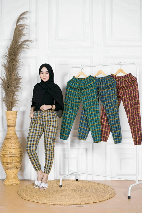 Amha Collection - CELANA JOGGER CARGO WANITA KATUN MOTIF