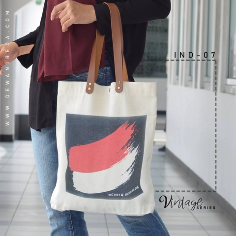 Dewani - Totebag Canvas Vintage IND07 Tas Seri Indonesia