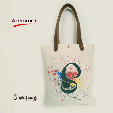Dewani - Totebag Canvas Vintage S Tas Kanvas Seri Alphabet