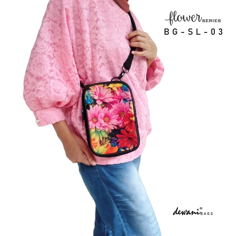 Dewani - Slingbag BGSL03 Tas Selempang Kecil Seri Bunga