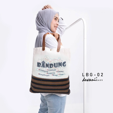 Dewani - Totebag Canvas Lurik LBG02 Tas Seri Bandung