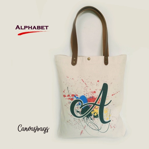 Dewani - Totebag Canvas Vintage A Tas Seri Alphabet