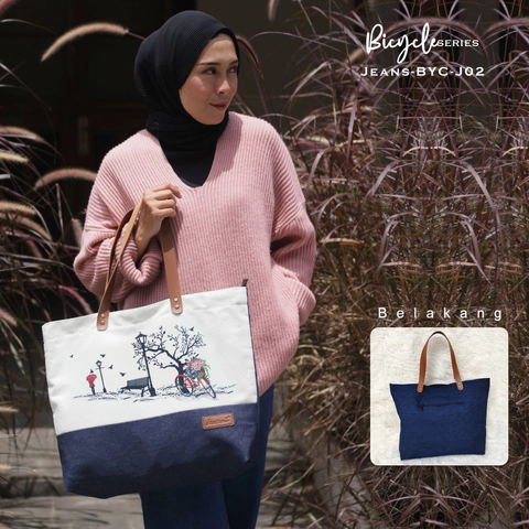 Dewani - Totebag Jeans BYC J02 Tas Wanita Seri Sepeda