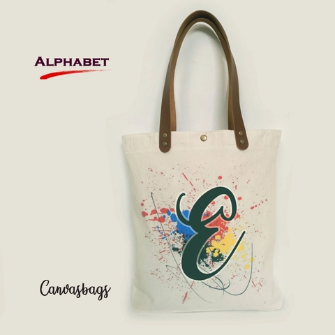 Dewani - Totebag Canvas Vintage E Tas Kanvas Seri Alphabet