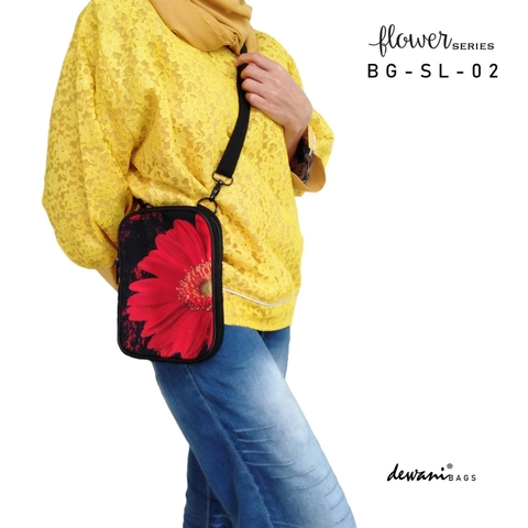 Dewani - Slingbag BGSL02 Tas Selempang Kecil Seri Bunga