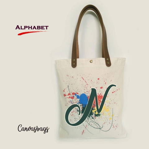 Dewani - Totebag Canvas Vintage N Tas Kanvas Seri Alphabet
