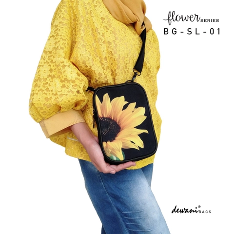 Dewani - Slingbag BGSL01 Tas Selempang Kecil Seri Bunga