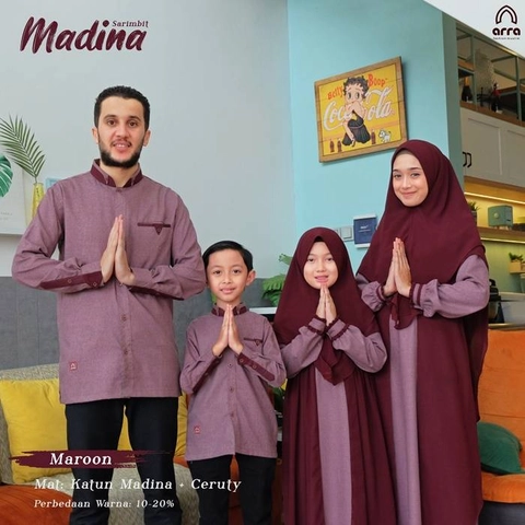 Arra - Baju Sarimbit Madina 01 Maroon