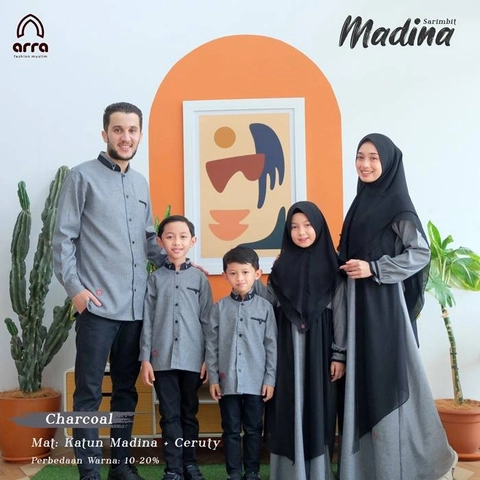 Arra - Baju Sarimbit Madina 03 Grey