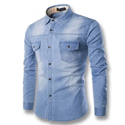Astro - Kemeja Panjang Jeans Wash GARPP Realpict