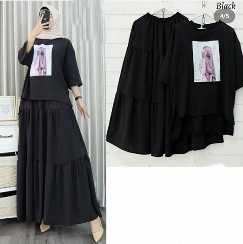 Astro - Setelan Rok Wanita AIRJC Realpict