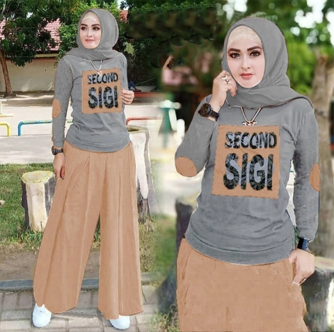 Astro - Setelan Celana Kulot Wanita SIGZY Realpict