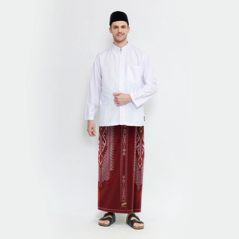 Sarung ATLAS Idaman 555 Harmoni Motif BHS SEI 01 Maroon