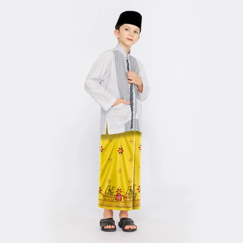 Sarung ATLAS Junior Kembang Warna Kuning 02