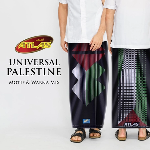 Sarung ATLAS Universal 635 Kembang Palestina Motif & Warna Mix
