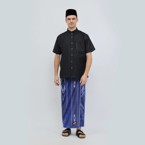 Sarung ATLAS Idaman 555 Kembang Motif BHS GSA 01 Biru 02